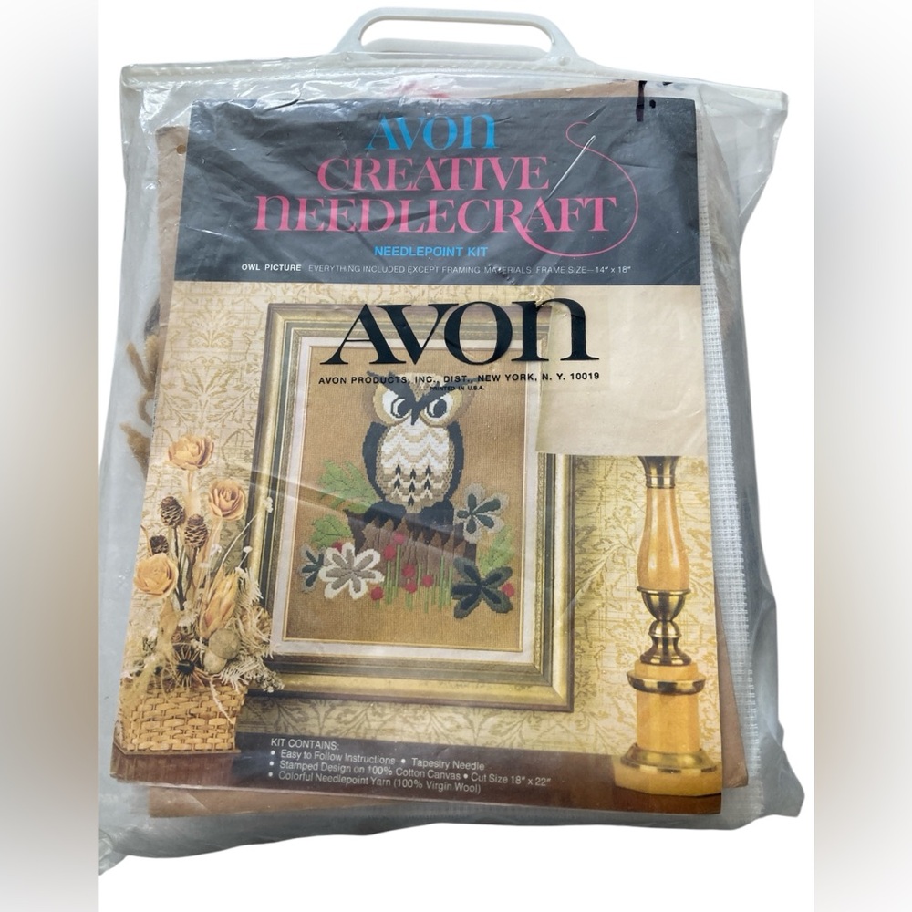 Avon Creative Needlecraft ‘Owl Picture’ Needlepoint Kit